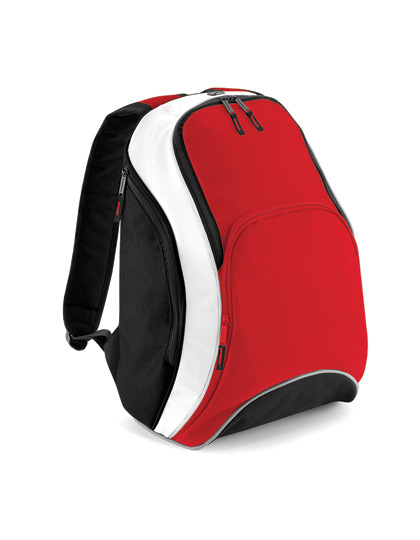 Teamwear Backpack Rucksack rot schwarz weiss