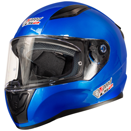 Karthelm Motorradhelm Speed LS2 blau ECE 22.06
