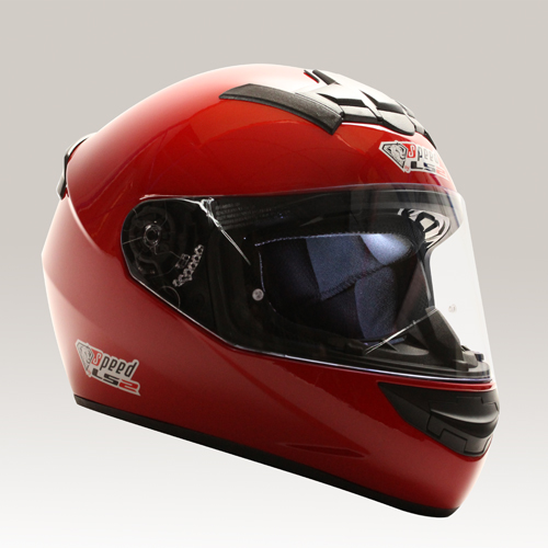 Helm Speed LS2 rot Karthelm Motorradhelm