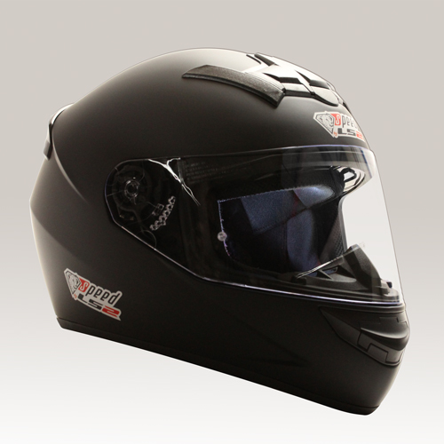 Helm Speed LS2 schwarz-matt Karthelm Motorradhelm