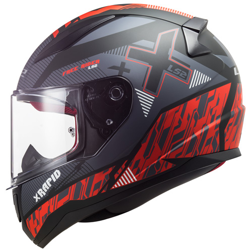 Helm LS2 XTREET schwarz matt /rot