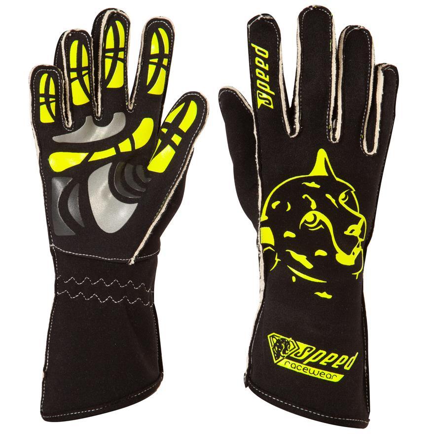 Speed karting gants | MELBOURNE G-2 | noir,néon jaune