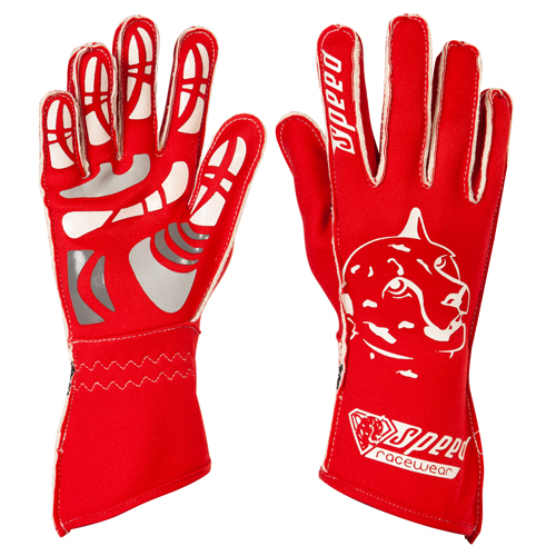 Speed Handschuhe | MELBOURNE G-2 | rot,weiß Karthandschuhe