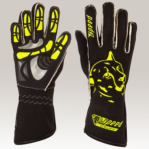 Speed karting gants | MELBOURNE G-2 | noir,néon jaune