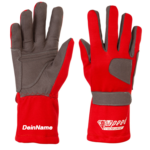 Speed Handschuhe | SYDNEY G-1 | rot Karthandschuhe inkl. Bedrucken Personalisieren