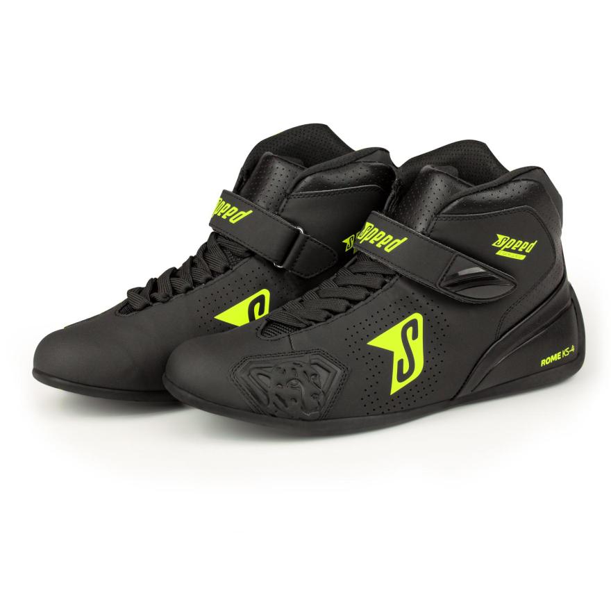 Speed Kart Shoes | ROME KS-4 | black-neon yellow